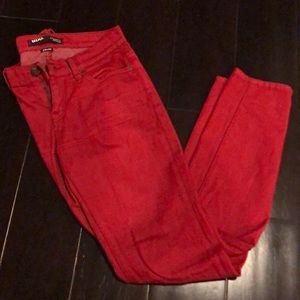 BDG cigarette mid rise red jean